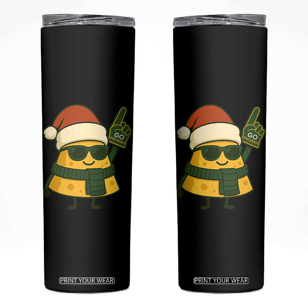 GB Fan Christmas Skinny Tumbler Gifts for Sports Fans Santa Hat TS10 Black Print Your Wear
