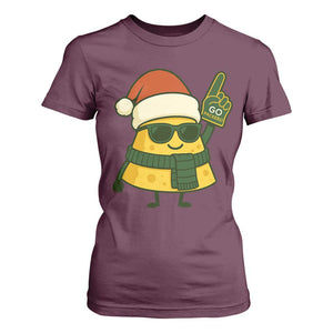 GB Fan Christmas T Shirt For Women Gifts for Sports Fans Santa Hat TS10 Maroon Print Your Wear