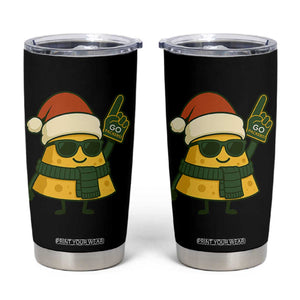 Green Bay Fan Christmas Tumbler Cup Gifts for Sports Fans Santa Hat TS10 Black Print Your Wear