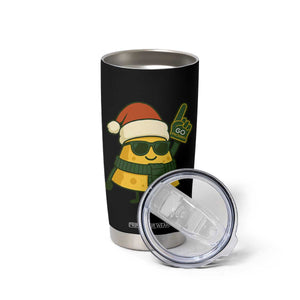 Green Bay Fan Christmas Tumbler Cup Gifts for Sports Fans Santa Hat TS10 Print Your Wear