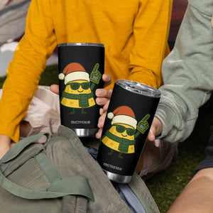 Green Bay Fan Christmas Tumbler Cup Gifts for Sports Fans Santa Hat TS10 Print Your Wear