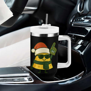 GB Fan Christmas Tumbler With Handle Gifts for Sports Fans Santa Hat TS10 Print Your Wear