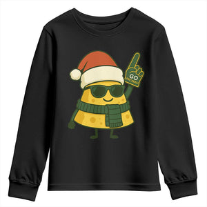 GB Fan Christmas Youth Sweatshirt Gifts for Sports Fans Santa Hat TS10 Black Print Your Wear