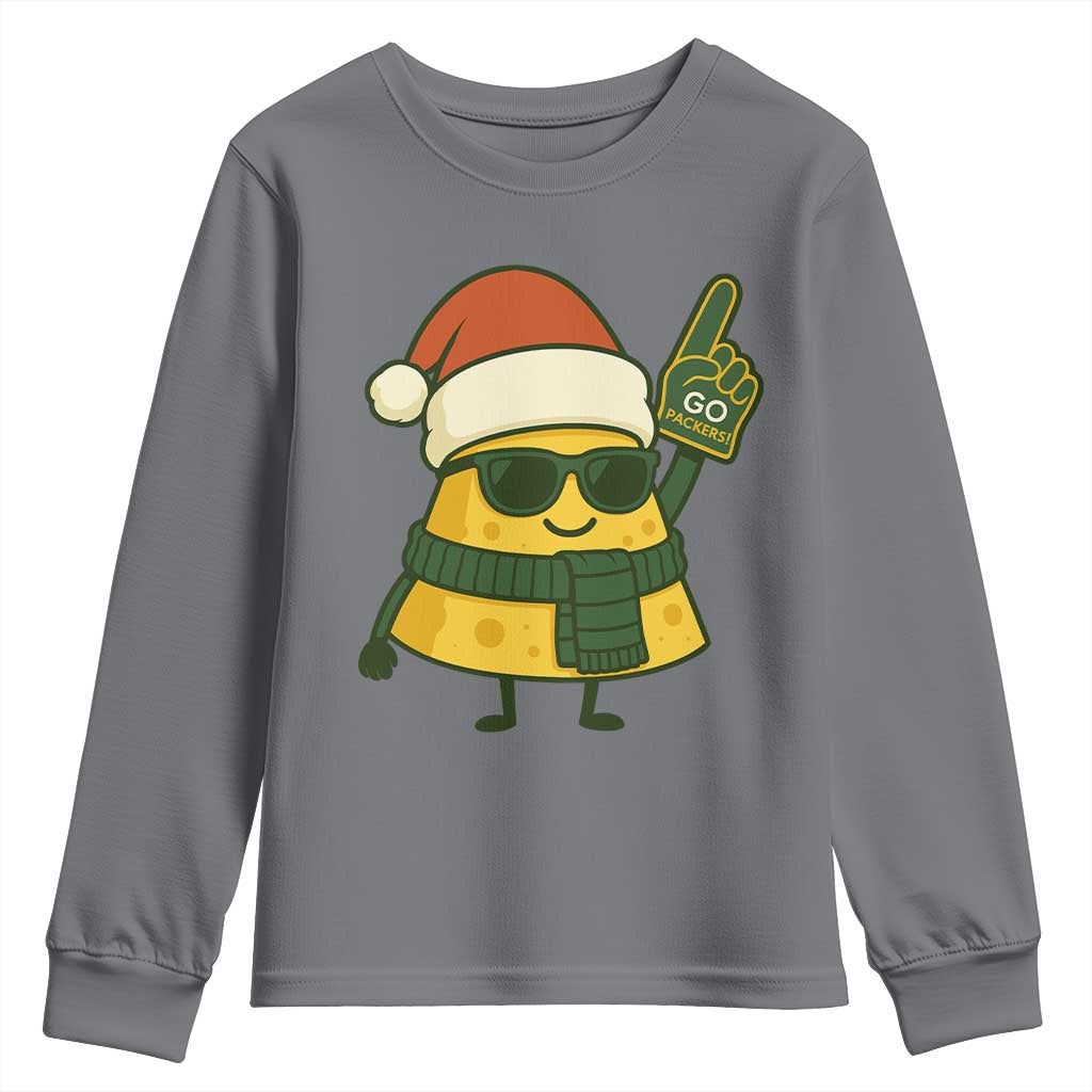 GB Fan Christmas Youth Sweatshirt Gifts for Sports Fans Santa Hat TS10 Charcoal Print Your Wear