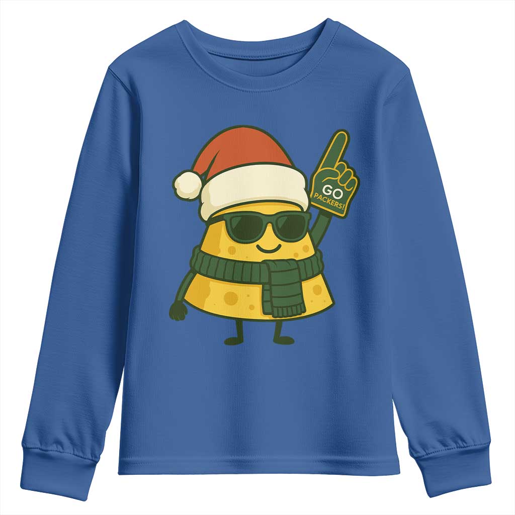 GB Fan Christmas Youth Sweatshirt Gifts for Sports Fans Santa Hat TS10 Royal Blue Print Your Wear