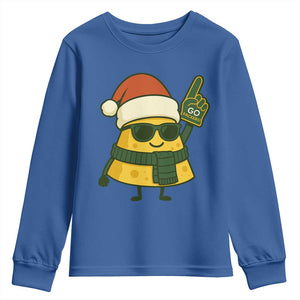 GB Fan Christmas Youth Sweatshirt Gifts for Sports Fans Santa Hat TS10 Royal Blue Print Your Wear