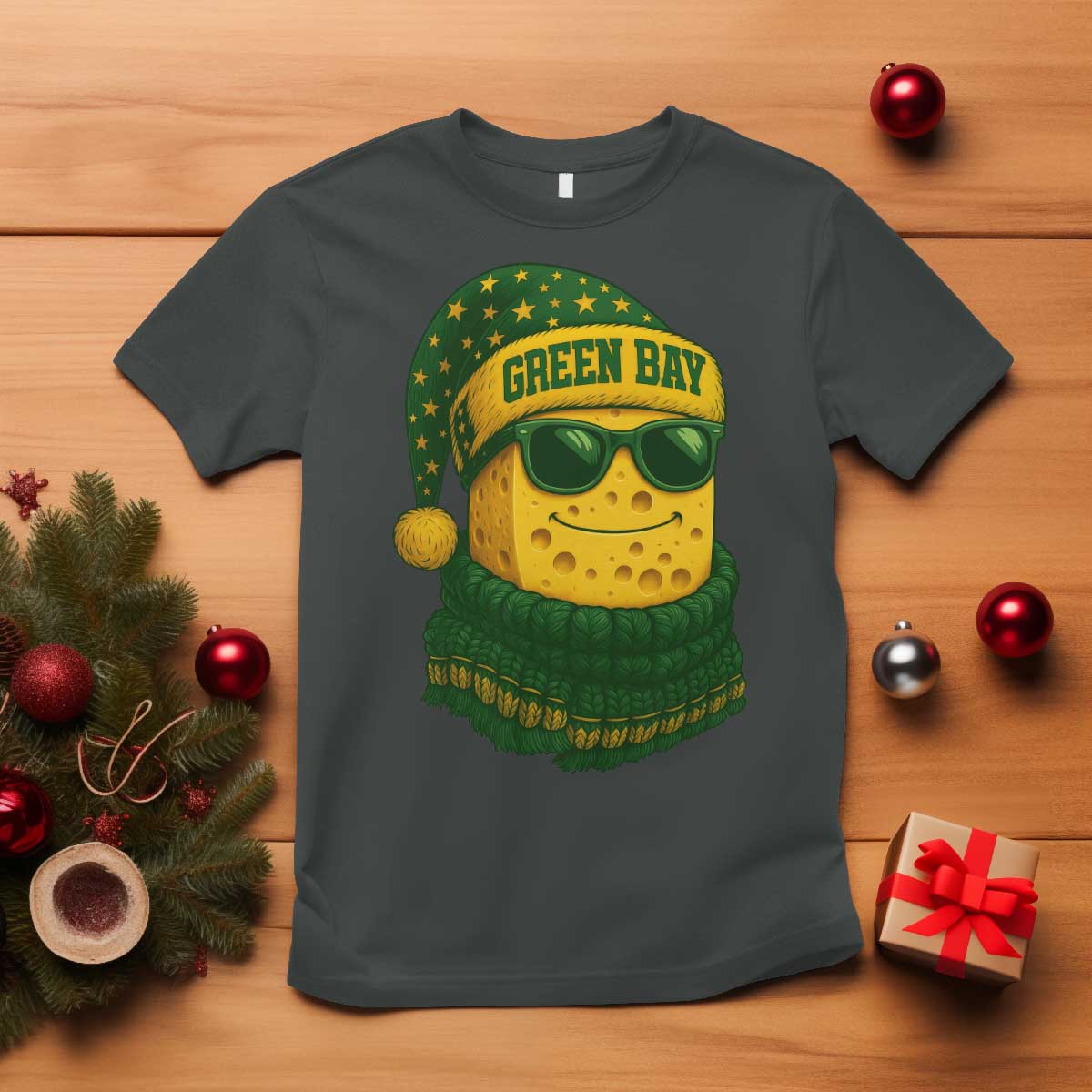 Christmas GB T Shirt Gifts for Sports Fans Santa Hat TS10 Dark Heather Print Your Wear