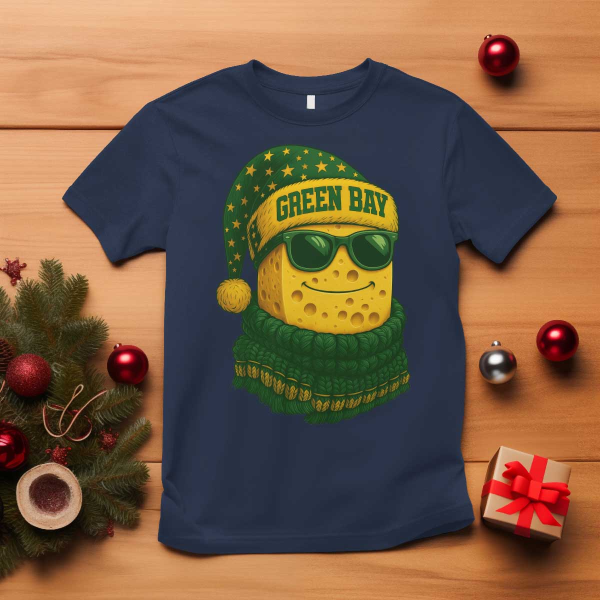Christmas GB T Shirt Gifts for Sports Fans Santa Hat TS10 Navy Print Your Wear