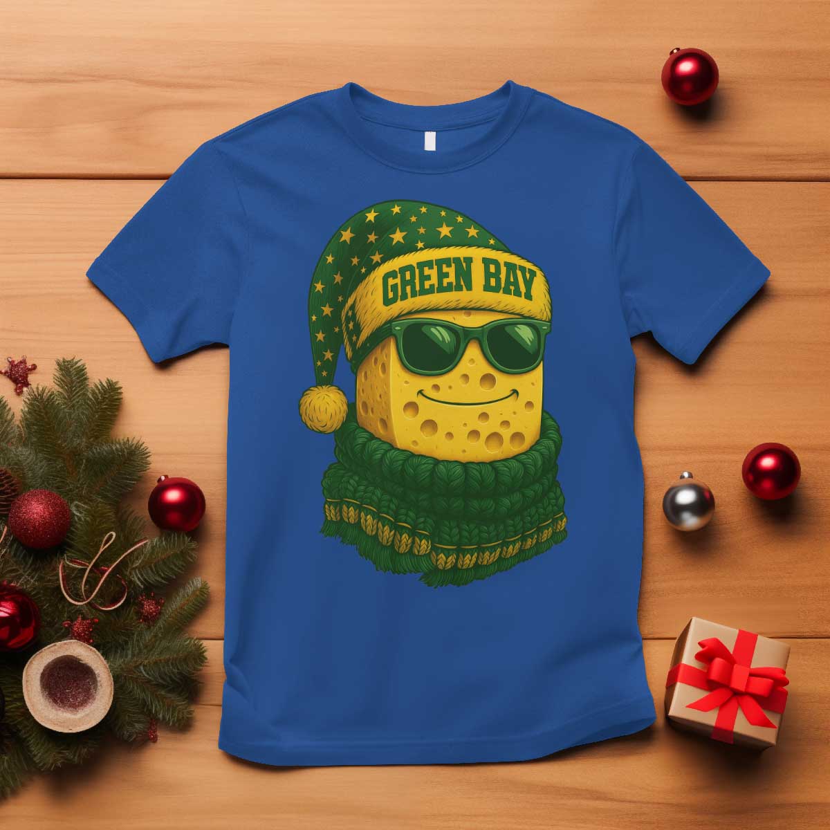 Christmas GB T Shirt Gifts for Sports Fans Santa Hat TS10 Royal Blue Print Your Wear