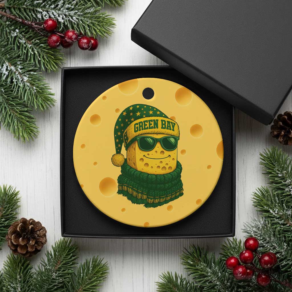 Christmas GB Ceramic Ornament Gifts for Sports Fans Santa Hat TS10 1pc Yellow Cheese Print Your Wear