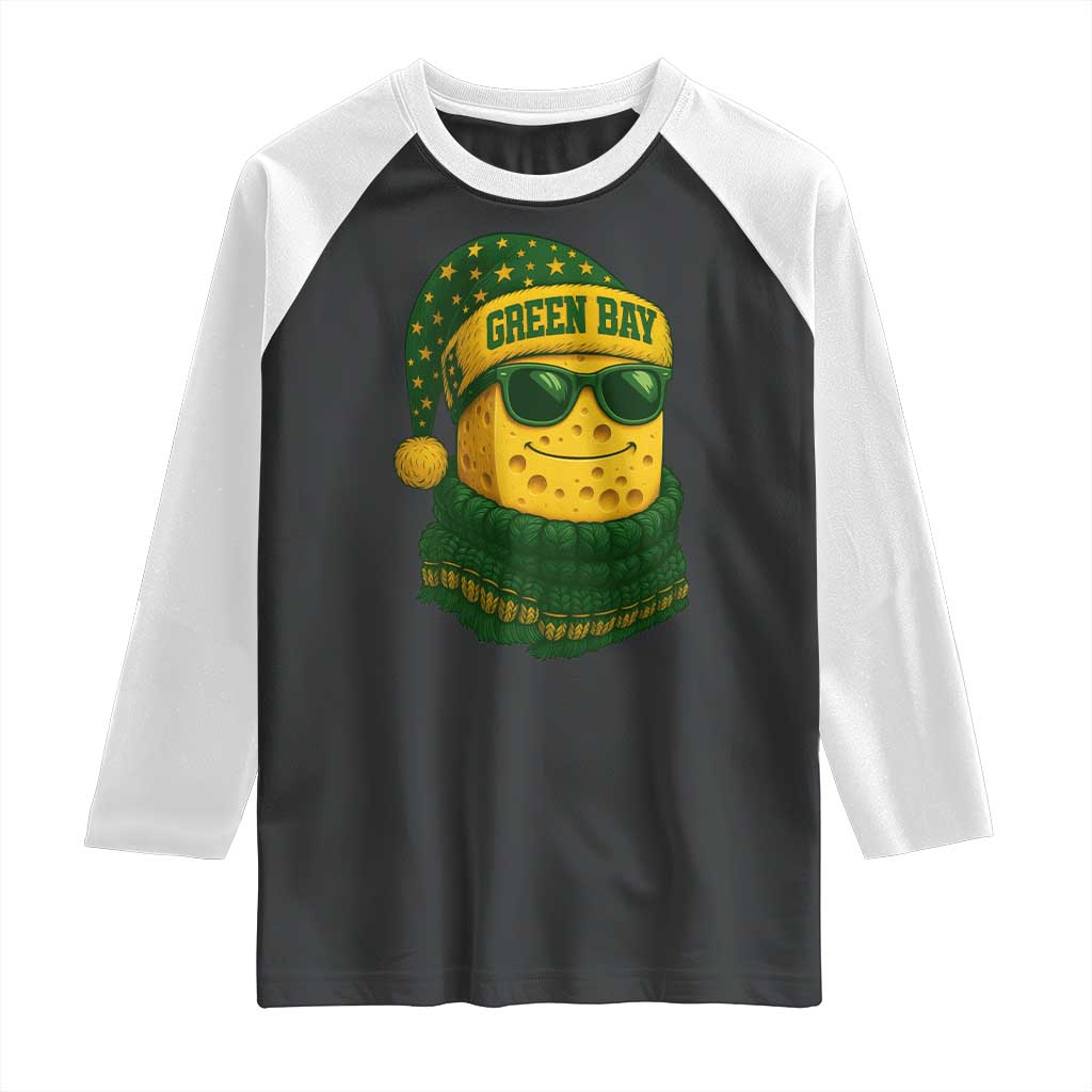 Christmas GB Raglan Shirt Gifts for Sports Fans Santa Hat TS10 Black White Print Your Wear