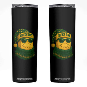Christmas GB Skinny Tumbler Gifts for Sports Fans Santa Hat TS10 Black Print Your Wear