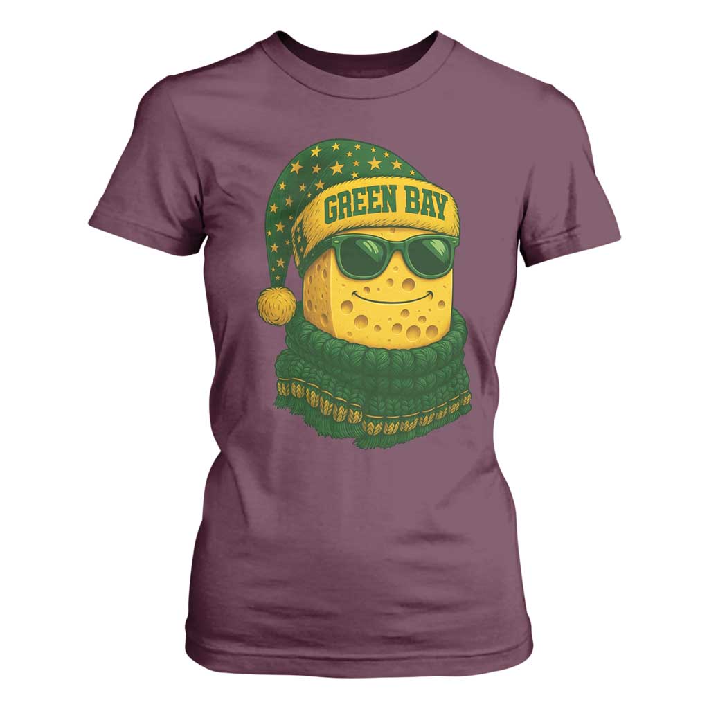 Christmas GB T Shirt For Women Gifts for Sports Fans Santa Hat TS10 Maroon Print Your Wear