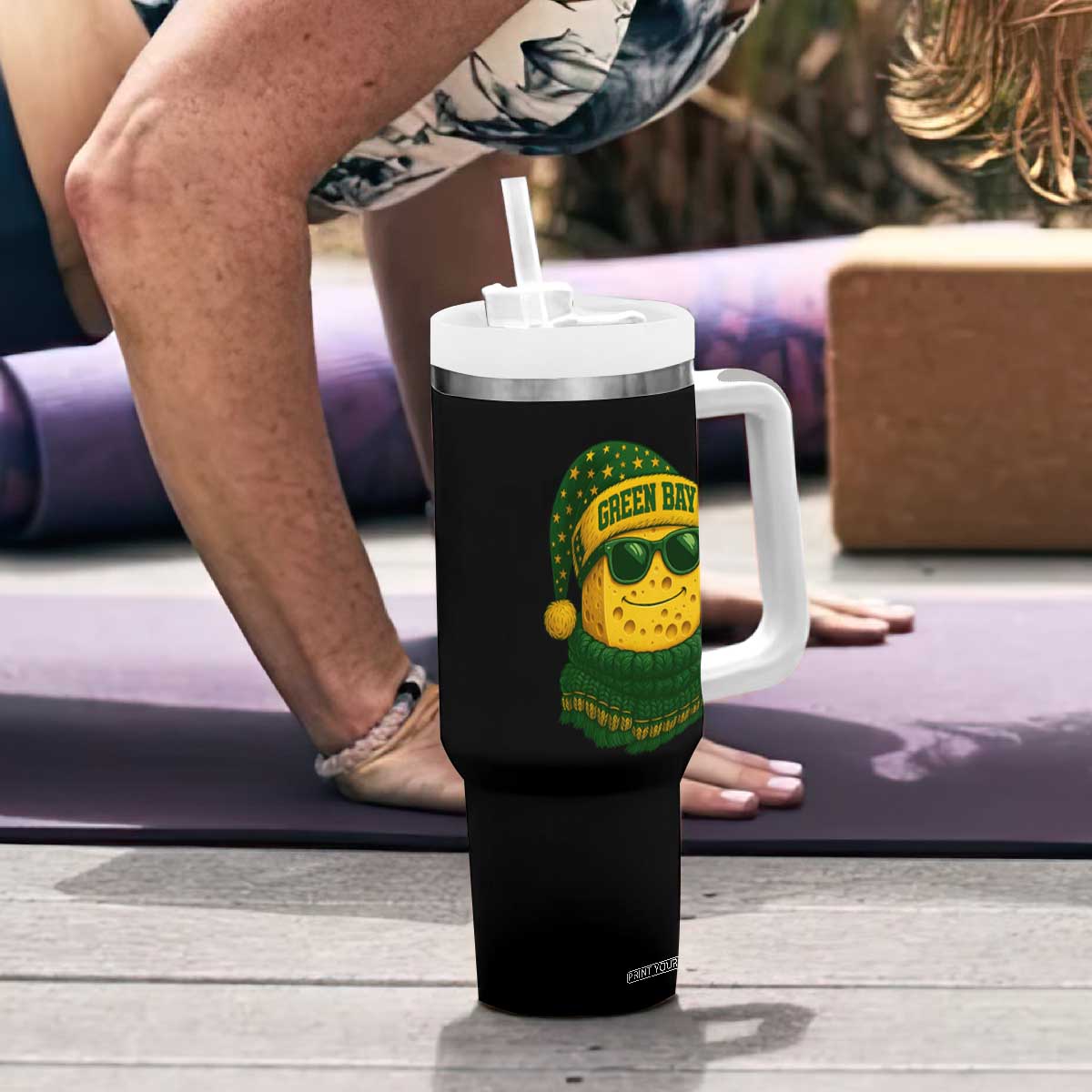 Christmas GB Tumbler With Handle Gifts for Sports Fans Santa Hat TS10 Print Your Wear
