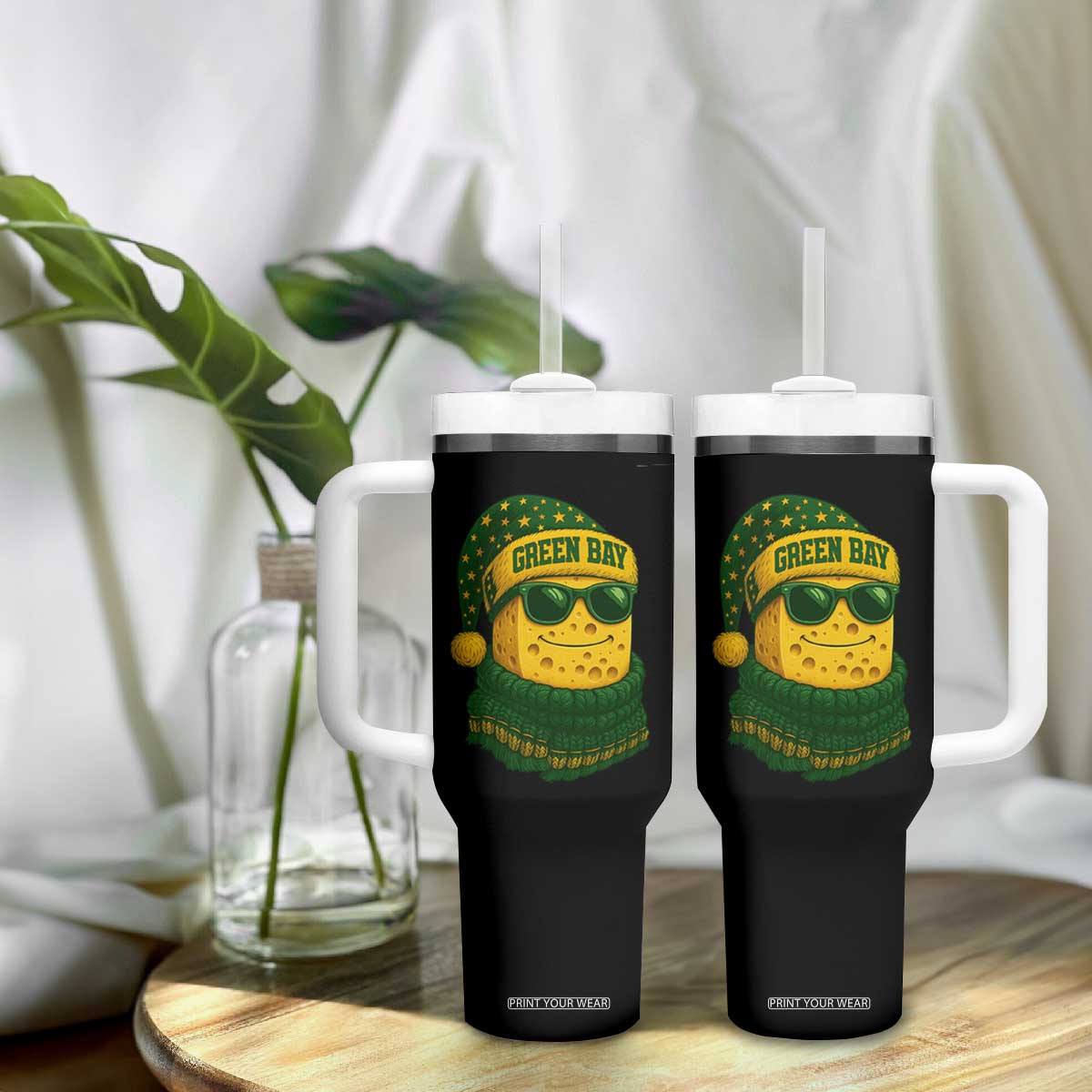 Christmas GB Tumbler With Handle Gifts for Sports Fans Santa Hat TS10 Print Your Wear