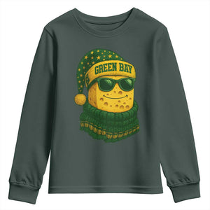 Christmas GB Youth Sweatshirt Gifts for Sports Fans Santa Hat TS10 Dark Forest Green Print Your Wear