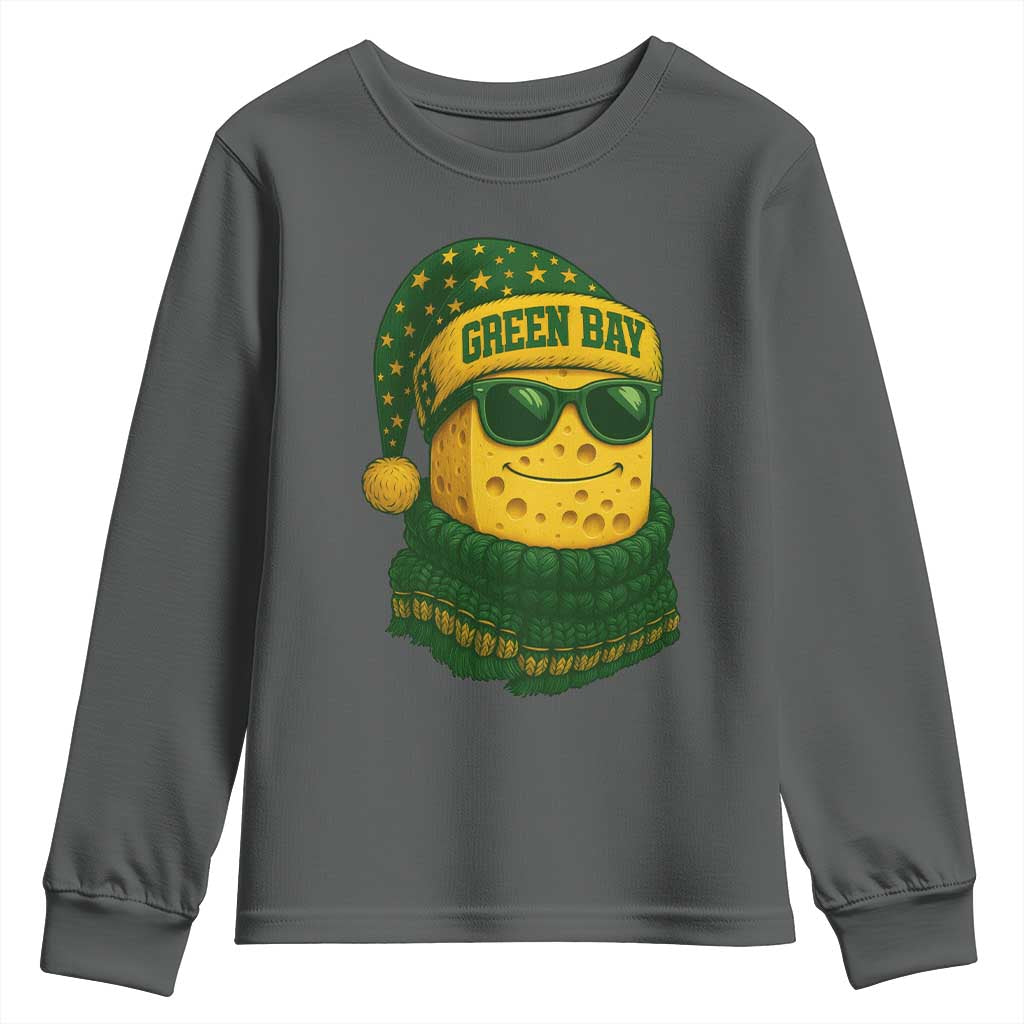Christmas GB Youth Sweatshirt Gifts for Sports Fans Santa Hat TS10 Dark Heather Print Your Wear