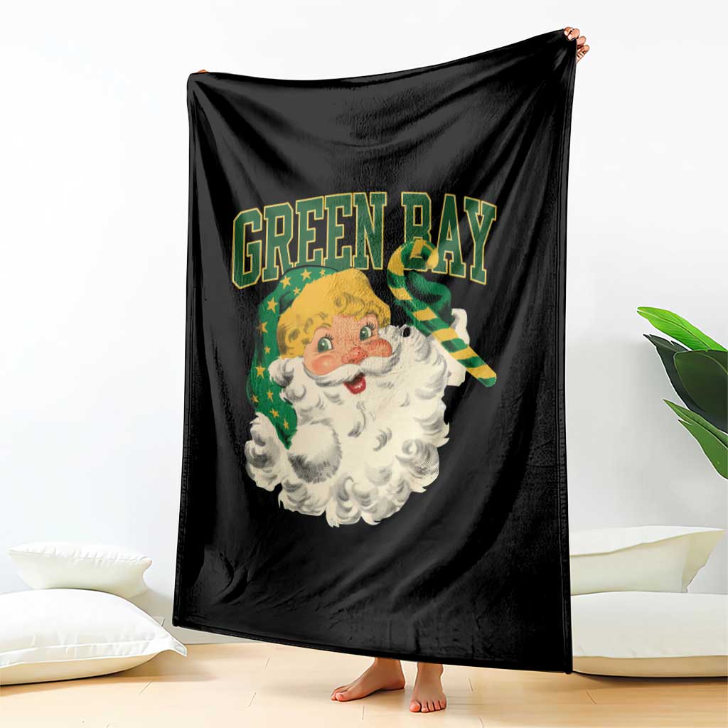 Christmas GB Fan Throw Blanket Vintage Varsity Retro Santa Claus Face Game Day TS10 Print Your Wear