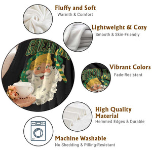 Christmas GB Fan Throw Blanket Vintage Varsity Retro Santa Claus Face Game Day TS10 Print Your Wear