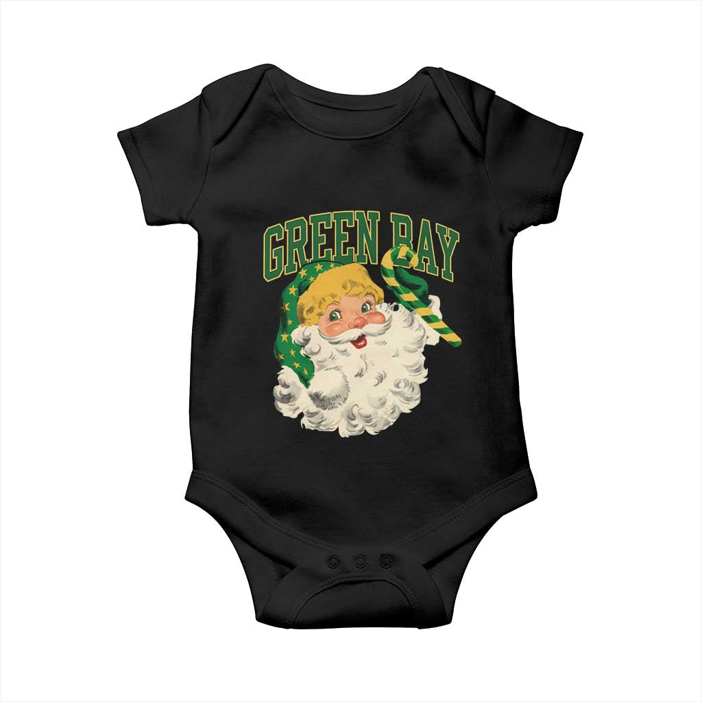 Christmas GB Fan Baby Onesie Vintage Varsity Retro Santa Claus Face Game Day TS10 Black Print Your Wear