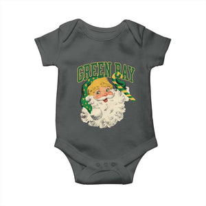 Christmas GB Fan Baby Onesie Vintage Varsity Retro Santa Claus Face Game Day TS10 Dark Heather Print Your Wear