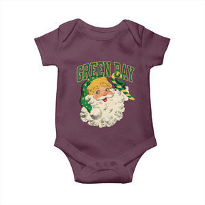 Christmas GB Fan Baby Onesie Vintage Varsity Retro Santa Claus Face Game Day TS10 Maroon Print Your Wear