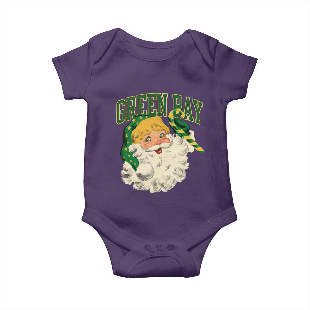Christmas GB Fan Baby Onesie Vintage Varsity Retro Santa Claus Face Game Day TS10 Purple Print Your Wear