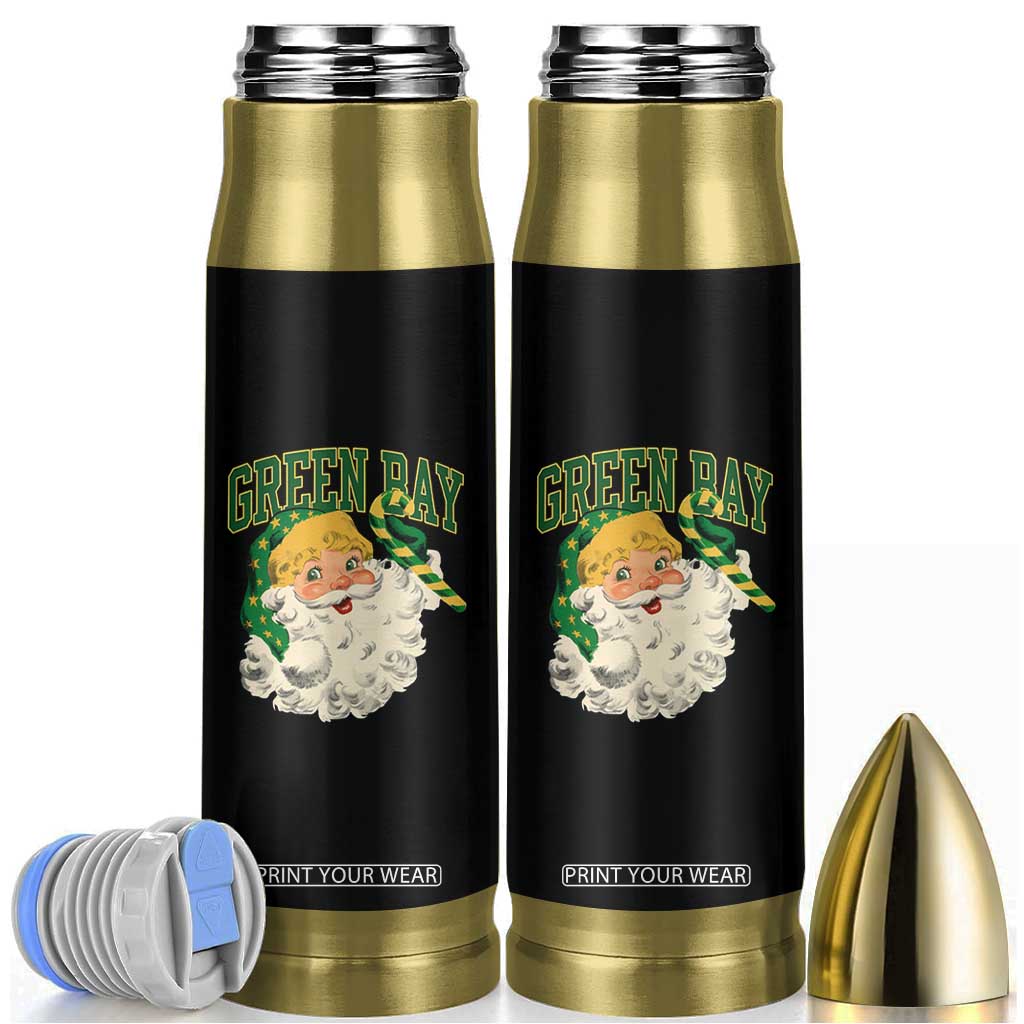 Christmas GB Fan Bullet Tumbler Vintage Varsity Retro Santa Claus Face Game Day TS10 Black Print Your Wear