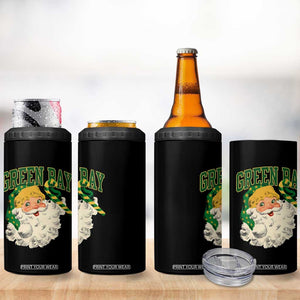Christmas GB Fan 4 in 1 Can Cooler Tumbler Vintage Varsity Retro Santa Claus Face Game Day TS10 Print Your Wear