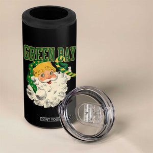 Christmas GB Fan 4 in 1 Can Cooler Tumbler Vintage Varsity Retro Santa Claus Face Game Day TS10 Print Your Wear