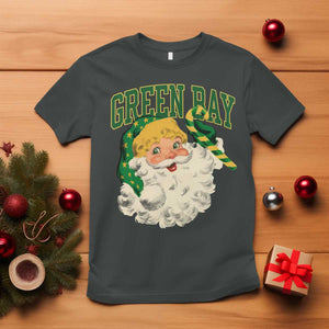 Christmas GB Fan T Shirt Vintage Varsity Retro Santa Claus Face Game Day TS10 Dark Heather Print Your Wear
