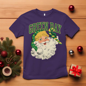 Christmas GB Fan T Shirt Vintage Varsity Retro Santa Claus Face Game Day TS10 Purple Print Your Wear