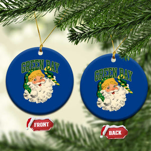 Christmas GB Fan Ceramic Ornament Vintage Varsity Retro Santa Claus Face Game Day TS10 1pc Blue Print Your Wear