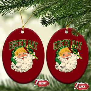 Christmas GB Fan Ceramic Ornament Vintage Varsity Retro Santa Claus Face Game Day TS10 Print Your Wear