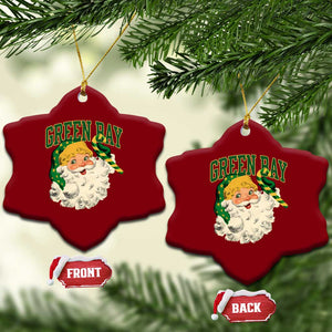 Christmas GB Fan Ceramic Ornament Vintage Varsity Retro Santa Claus Face Game Day TS10 Print Your Wear