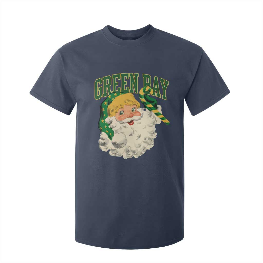 Christmas GB Fan T Shirt For Kid Vintage Varsity Retro Santa Claus Face Game Day TS10 Navy Print Your Wear