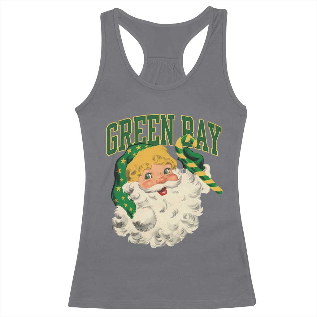 Christmas GB Fan Racerback Tank Top Vintage Varsity Retro Santa Claus Face Game Day TS10 Charcoal Print Your Wear