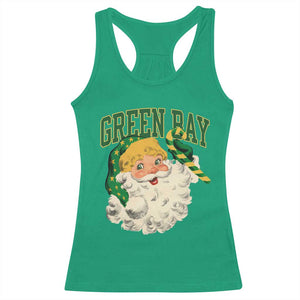 Christmas GB Fan Racerback Tank Top Vintage Varsity Retro Santa Claus Face Game Day TS10 Irish Green Print Your Wear