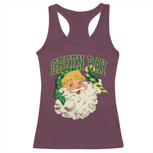 Christmas GB Fan Racerback Tank Top Vintage Varsity Retro Santa Claus Face Game Day TS10 Maroon Print Your Wear