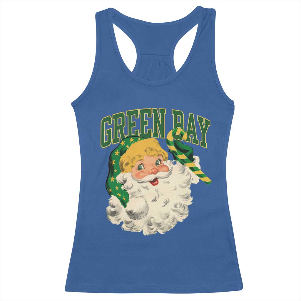 Christmas GB Fan Racerback Tank Top Vintage Varsity Retro Santa Claus Face Game Day TS10 Royal Blue Print Your Wear
