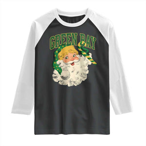 Christmas GB Fan Raglan Shirt Vintage Varsity Retro Santa Claus Face Game Day TS10 Black White Print Your Wear