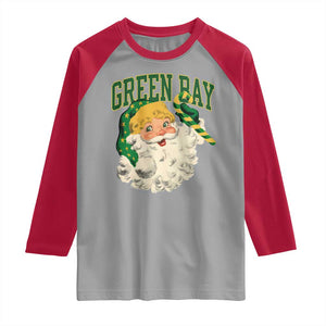 Christmas GB Fan Raglan Shirt Vintage Varsity Retro Santa Claus Face Game Day TS10 Sport Gray Red Print Your Wear