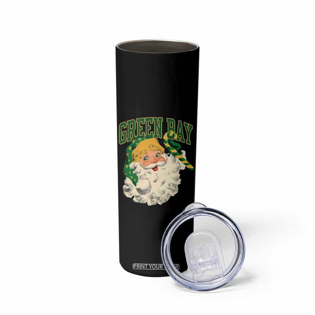 Christmas GB Fan Skinny Tumbler Vintage Varsity Retro Santa Claus Face Game Day TS10 Print Your Wear