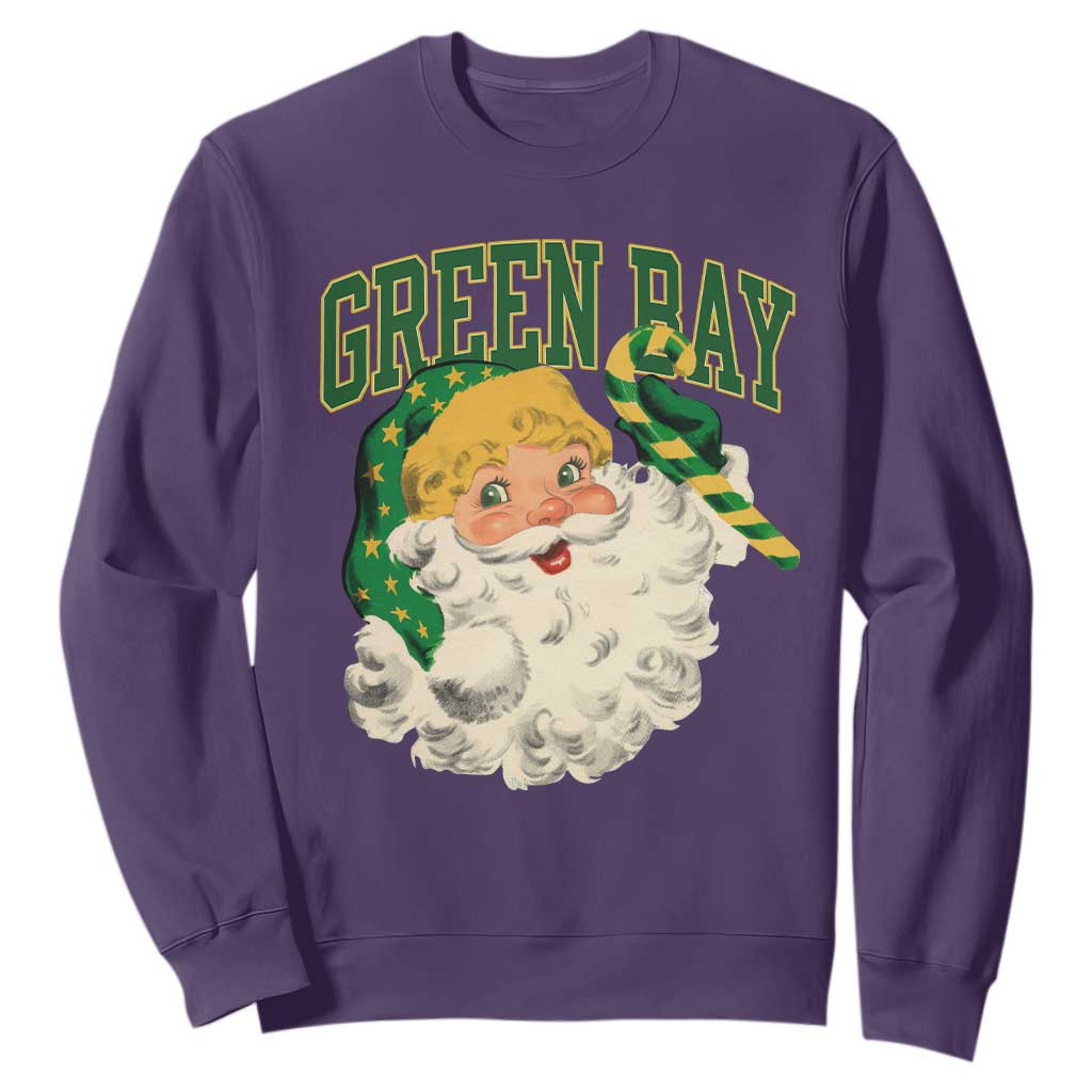 Christmas GB Fan Sweatshirt Vintage Varsity Retro Santa Claus Face Game Day TS10 Purple Print Your Wear