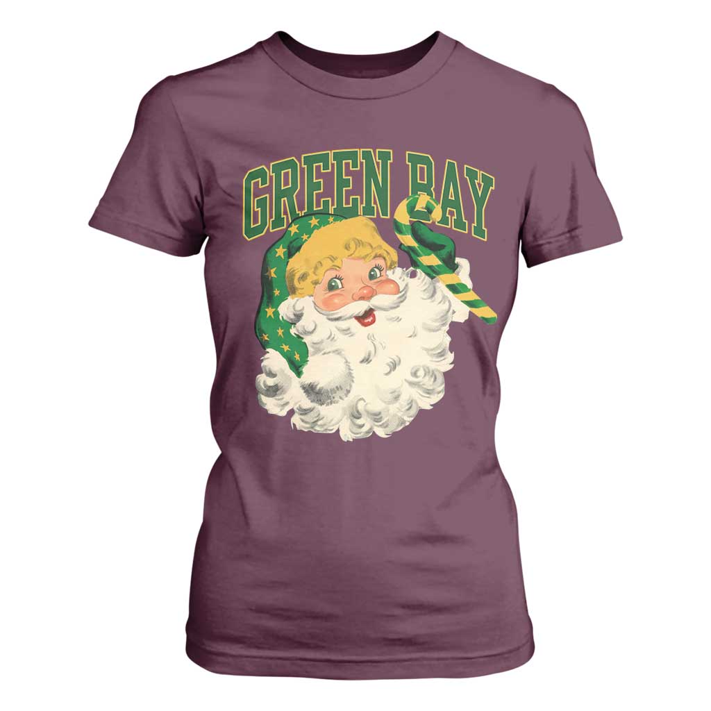 Christmas GB Fan T Shirt For Women Vintage Varsity Retro Santa Claus Face Game Day TS10 Maroon Print Your Wear