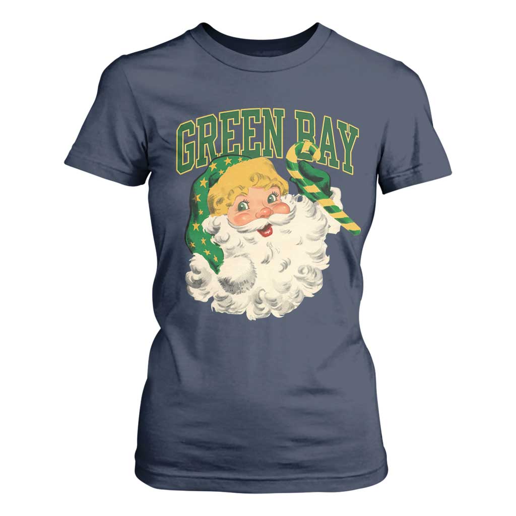Christmas GB Fan T Shirt For Women Vintage Varsity Retro Santa Claus Face Game Day TS10 Navy Print Your Wear