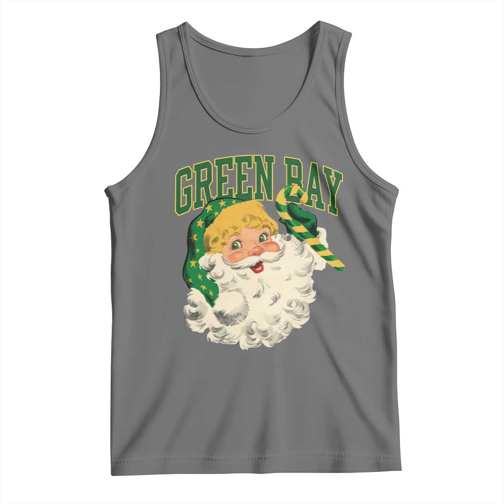 Christmas GB Fan Tank Top Vintage Varsity Retro Santa Claus Face Game Day TS10 Black Heather Print Your Wear