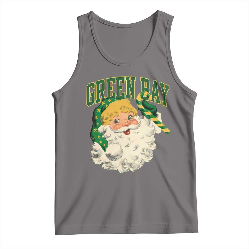 Christmas GB Fan Tank Top Vintage Varsity Retro Santa Claus Face Game Day TS10 Deep Heather Print Your Wear