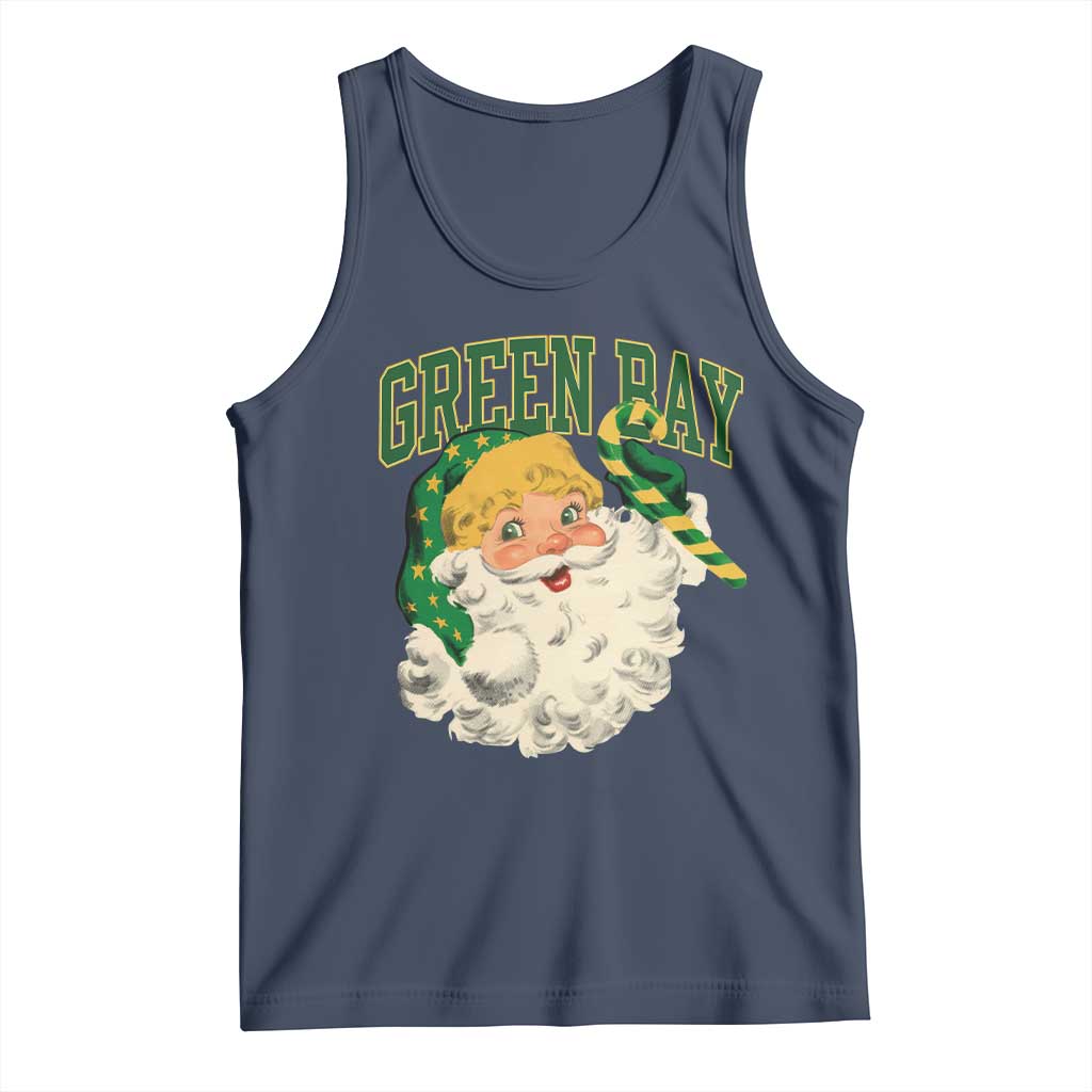 Christmas GB Fan Tank Top Vintage Varsity Retro Santa Claus Face Game Day TS10 Navy Print Your Wear