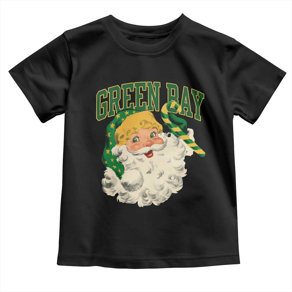 Christmas GB Fan Toddler T Shirt Vintage Varsity Retro Santa Claus Face Game Day TS10 Black Print Your Wear